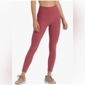 Vuori Rib Waist Leggings. Pink. Size Medium